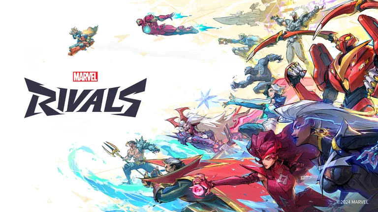 Illustration de Marvel Rivals mettant en scène des héros dans un affrontement multijoueur spectaculaire.