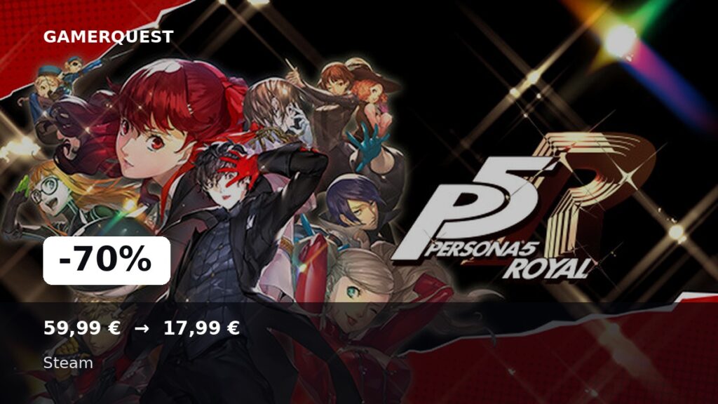 Persona 5 Royal -70% sur Steam - GamerQuest
