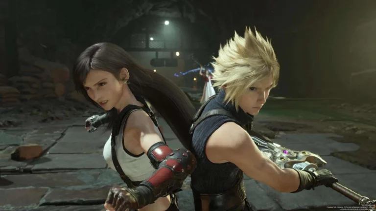 Cloud et Tifa prêts au combat dans Final Fantasy VII, image de l’article Final Fantasy VII Revelation