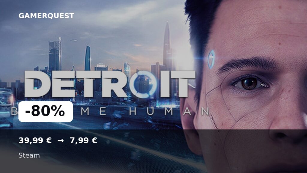 Detroit: Become Human -80% sur Steam - GamerQuest