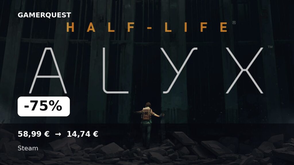 Half-Life: Alyx -75% sur Steam - GamerQuest