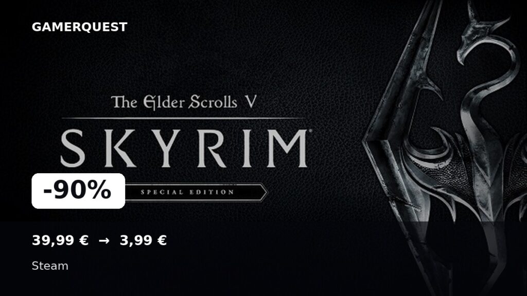 The Elder Scrolls V: Skyrim Special Edition -90% sur Steam - GamerQuest