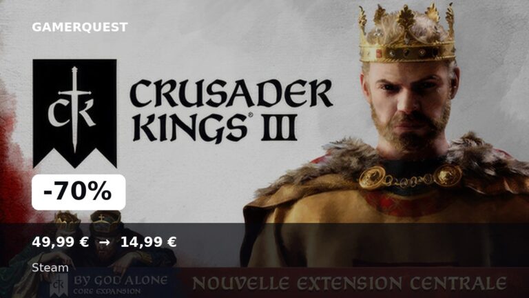 Crusader Kings III -70% sur Steam - GamerQuest